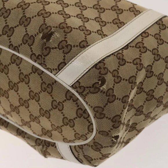 GUCCI GG Canvas Abbey Tote Bag 2Set Beige Gold Auth BA2173 - Picture 14 of 16